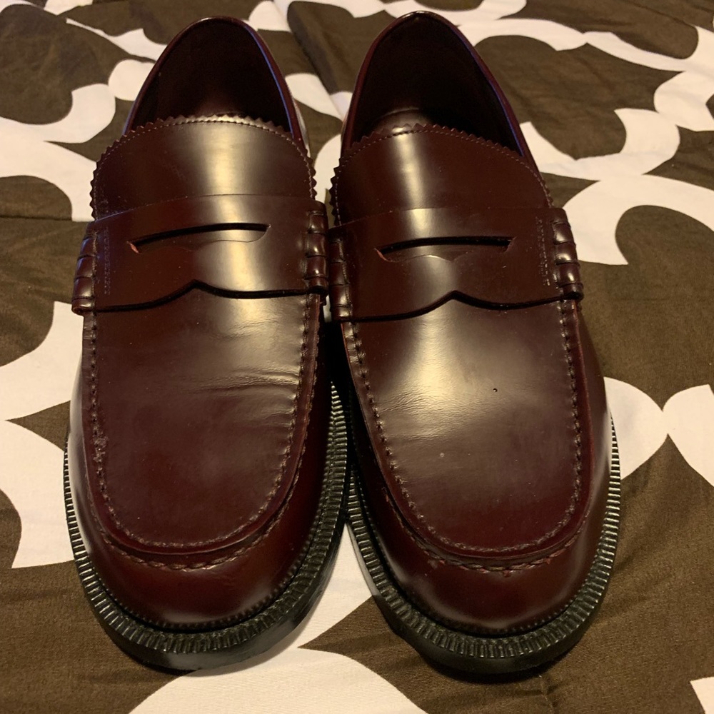 COPY - Burberry Black Bedmont Leather Penny Loafers Flats